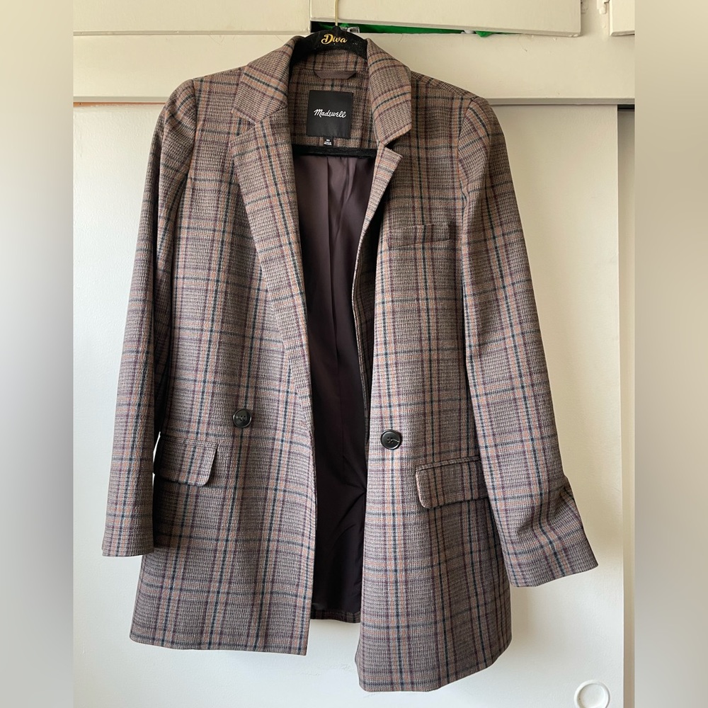 Madewell Caldwell Plaid Blazer in Hedden